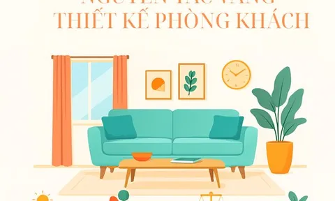 Bật mí "nguyên tắc vàng" gia chủ nên nhớ khi thiết kế phòng khách để vừa đẹp, vừa tiết kiệm chi phí