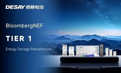 Desay Battery lần thứ ba được vinh danh trong Danh sách cấp 1 toàn cầu về lưu trữ năng lượng của BNEF, thiết lập một tiêu chuẩn ngành mới