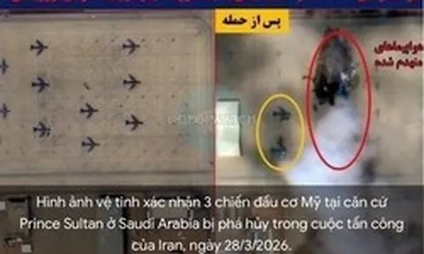 Ảnh vệ tinh xác nhận 3 chiến đấu cơ Mỹ bị phá hủy trong cuộc tấn công của Iran