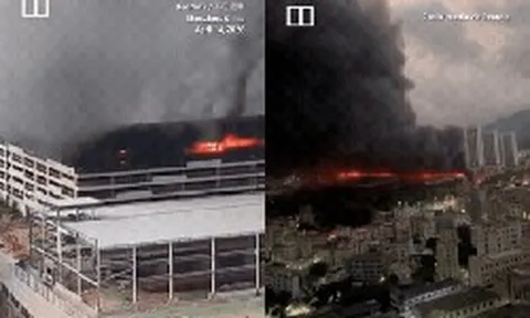 Biển lửa bao trùm bãi đỗ xe BYD tại Trung Quốc: Gara tự động biến thành lò thiêu