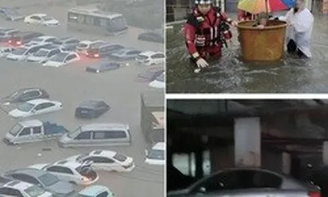 Mưa lớn kỷ lục trong 10 năm qua, Khâm Châu - Trung Quốc ngập kinh hoàng