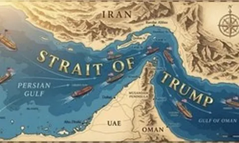 Tổng thống Trump đăng bài, đổi tên eo biển Hormuz thành ‘eo biển Trump’