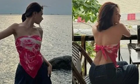 Baifern Việt Nam khoe bóng lưng cực nuột, body sexy trái dấu với nhan sắc "thần tiên tỷ tỷ"