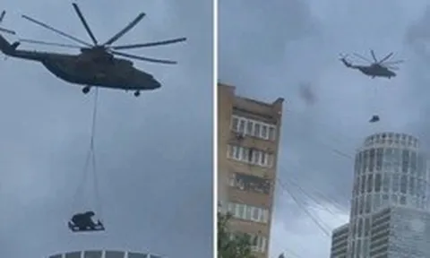 Cách Nga triển khai tổ hợp phòng không Pantsir trên nóc toà nhà ở Moskva