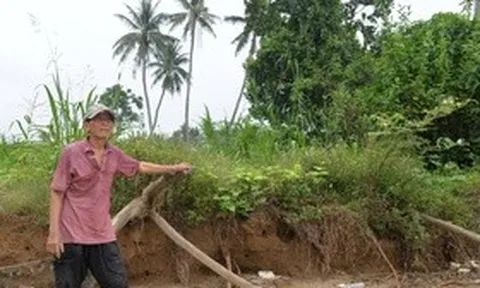 Quảng Ngãi: Sông Trà Khúc sạt lở, người dân thấp thỏm mỗi mùa mưa bão