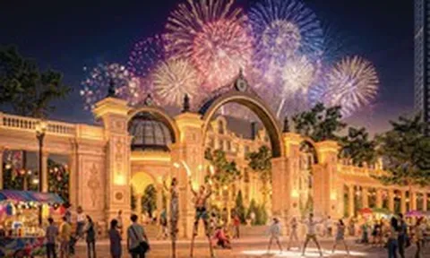 Cận cảnh đại lộ ánh sáng đang thành hình trên trục đường 40m ven sông Hồng tại Ciputra