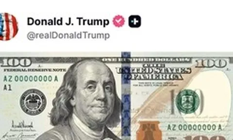 Tổng thống Mỹ Trump công bố mẫu tờ 100 USD mới mang chữ ký của mình