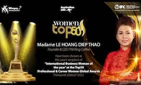 Bà Lê Hoàng Diệp Thảo nhận giải thưởng “Top50 GLOBAL Professional & Career Women Awards 2023’